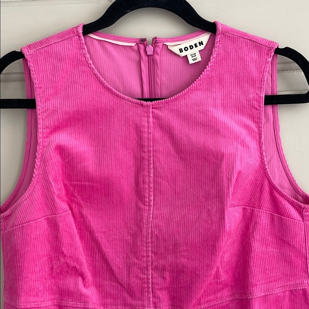 Boden Pia Shift, Bright Pink Corduroy Dress